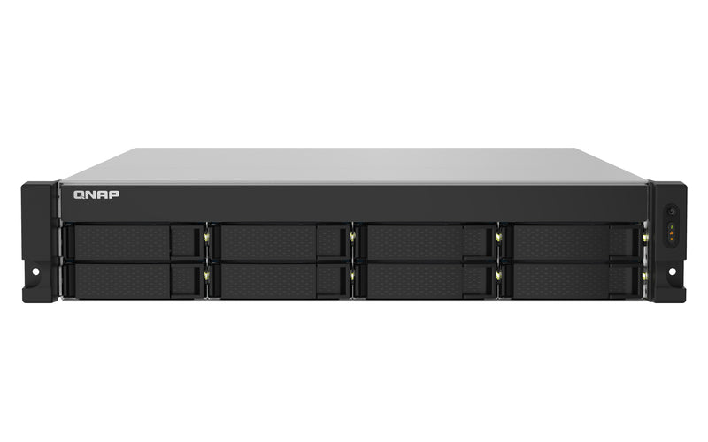QNAP TS-832PXU NAS Stativ (2U) Annapurna Labs AL324 4 GB DDR4 0 TB QNAP Turbo System Aluminium, Sort