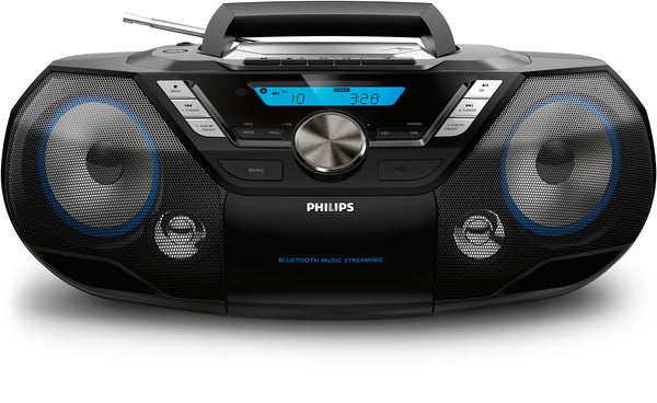 Philips AZB798T/12 bærbar stereosystem Analog & digital 12 W DAB, DAB+, FM Sort MP3-afspilning