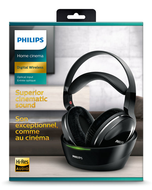 Philips SHD8850/12 hovedtelefoner/headset Trådløs Musik Sort