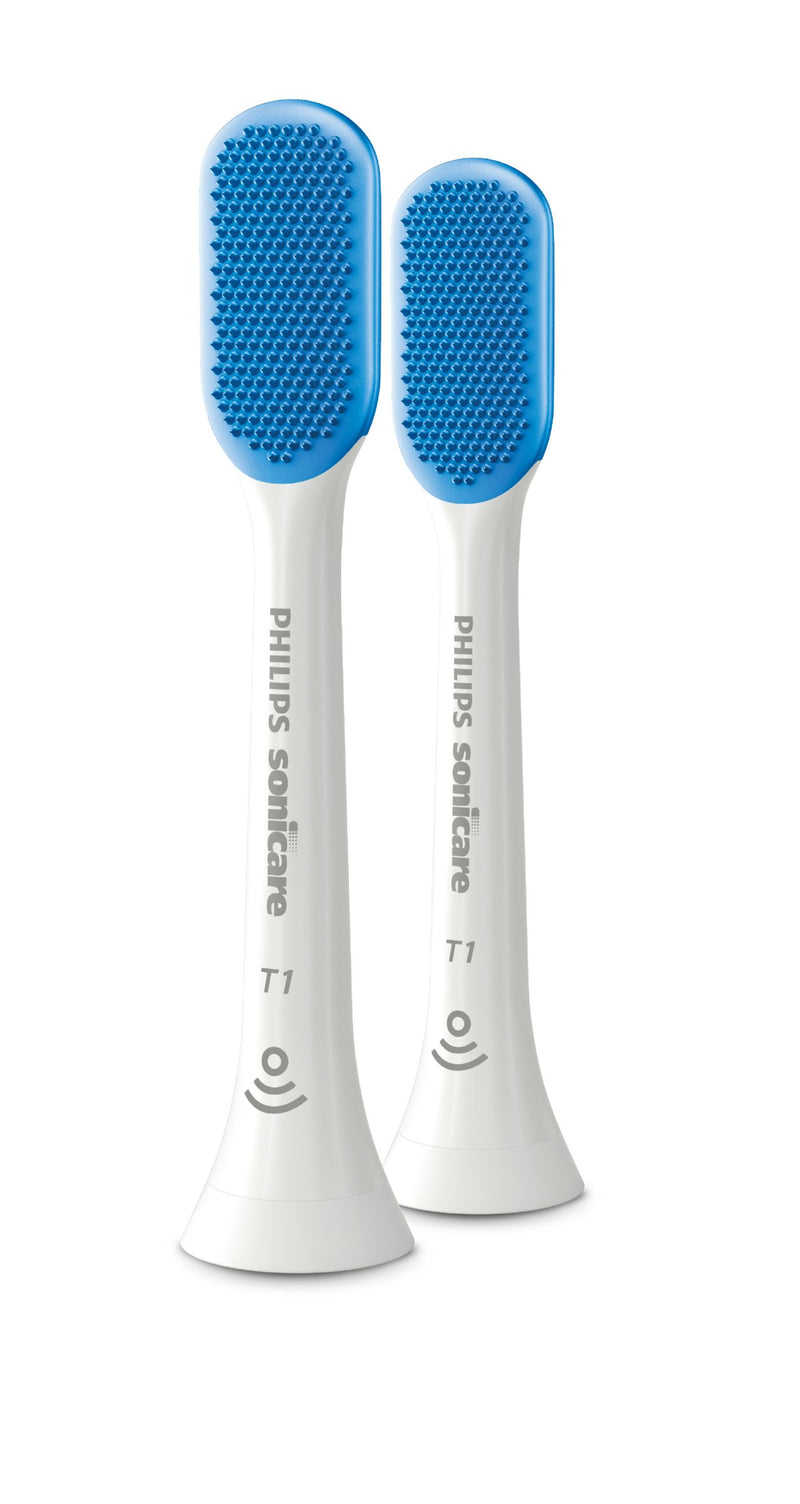 Philips Sonicare TongueCare+ HX8072/01 børstehoved til elektrisk tandbørste 2 stk Blå, Hvid